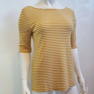 Old Navy Yellow Striped Ballet Top